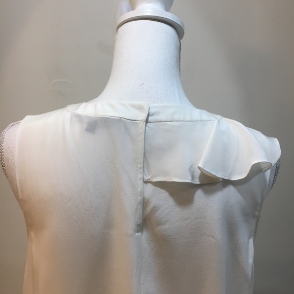 Antonio Melani Asymmetrical Ruffle Silk Top - Picture 6 of 8